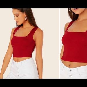 red crop top